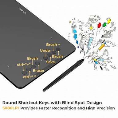 XPPen Updated Deco 01 V3 Drawing Tablet-16384 Levels of Pressure Battery-Free Stylus, 10x6 Inch OSU Graphic Tablet, 8 Hotkeys for Digital Art, Teaching, Gaming Drawing Pad for Chrome, PC, Mac, Android - Image 5