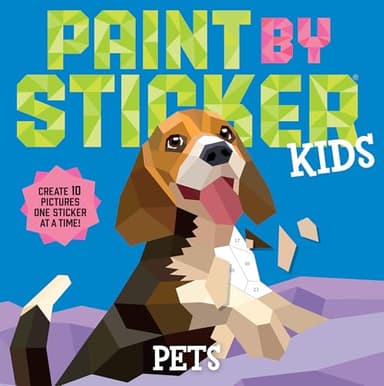 Paint by Sticker Kids: Pets: Create 10 Pictures One Sticker at a Time! - Image 1