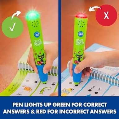 Educational Insights Hot Dots Pete The Cat Kindergarten Reading & Math Workbook - Kindergarten Workbooks with Interactive Pen, Homeschool Learning Books, Build Early Reading & Math Skills, Ages 5+ - Image 3