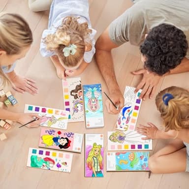 ZHOC Paint with Water Coloring Books for Kids, Pocket Mess Free Watercolor Painting Sets for Kids Ages 3 4 5 6 7 8+, Water Color Paint Set Arts and Crafts Gift for Boys Girls, Princess - Image 2