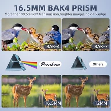 Pankoo 10x55 HD Monocular, BAK4 Prism and FMC Lens, Wide Field of View for Bird Watching, Backpacking & Wildlife Viewing – Adjustable Eyecup, Rubber Armor Design - Image 6