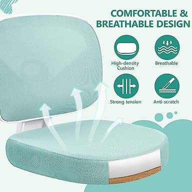 Primy Kids Desk Chair, Pink Study Chair for Boys Girls with Height Adjustable, Swivel Mesh Task Student Chairs for 4-12, Growing Teen Office Chair for Home/School/Office (Light Teal) - Image 6
