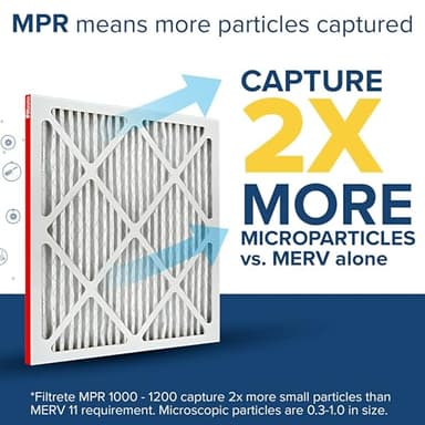 Filtrete 20x20x1 AC Furnace Air Filter, MERV 11, MPR 1000, Micro Allergen Defense, 3-Month Pleated 1-Inch Electrostatic Air Cleaning Filter, 4 Pack (Actual Size 19.69 x 19.69 x 0.81 in) - Image 4