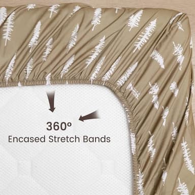 PHF 3 Pack Soft Woodland Crib Sheets Fitted, Silky Comfy Breathable Baby Sheets for Boys Girls Neutral, 28x52 Inches Fits Standard Crib and Toddler Mattresses, Woodland - Image 5