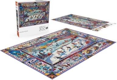 Buffalo Games – Winter Pickup - John H Burrow - 300 Oversized Piece Jigsaw Puzzle Larger Shapes - Great for Adults, Seniors, Family, Kids - Easy to Grip - Christmas Artwork, and Festive Fun - Image 4
