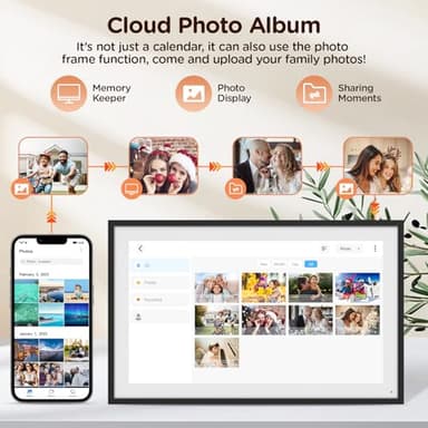 10.1 inch Digital Calendar,Electronic Desktop calendar, Full HD 1920 * 1080P IPS Touchscreen Display for Family Meal Planner Support - Streamline Household Organization - Image 5