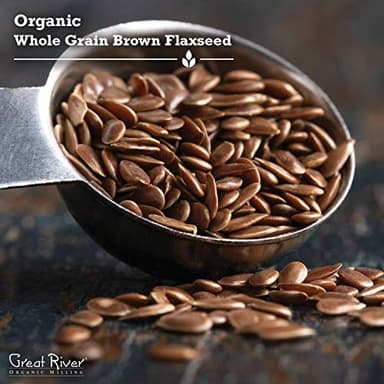 Great River Organic Milling Organic Whole Grain Brown Flaxseed | High-Fiber, Omega-3 Rich Superfood | Non-GMO, Kosher, USDA Organic | Ideal for Baking, Smoothies & Home Milling | 25 Lb - Image 6