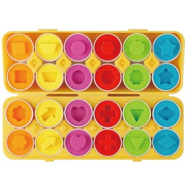 Nothing But Fun Toys Shape Sorter Eggs 12 Piece playset Designed for Children Ages 12+ Months,Multi - Image 5