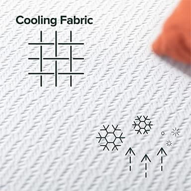 ZINUS 2 Inch Ultra Cooling Gel Memory Foam Mattress Topper with Cooling Cover, CertiPUR-US Certified, Twin, White - Image 5