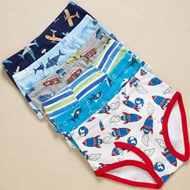 Slenily Boys Space Underwear Toddler Kids Dinosaurs Briefs Soft Cotton Rocket Panties (Pack of 6) Size 10 - Image 4