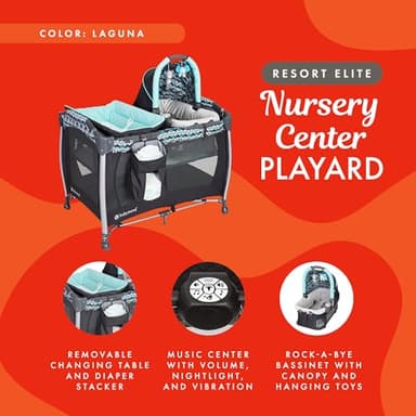 Baby Trend Resort Elite Nursery Center® Playard, Laguna - Image 5