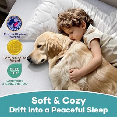 OhGeni 100% Waterproof Mattress Protector, Queen Size, Fitted Sheet with Deep Pockets, 6''-18'', Premium Noiseless Breathable Soft Material, Mattresses Cover for Bed - Image 5