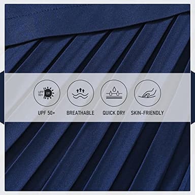 MoFiz Women's Tennis Skirts High Waisted Lightweight Athletic Golf Skorts Skirts Ladies Casual Skort with Pockets Navy XL - Image 3