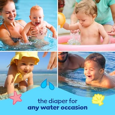 Pampers Swim Diapers - Splashers - Size 4, 18 Count, Gap-Free Disposable Baby Swimming Pants - Image 9