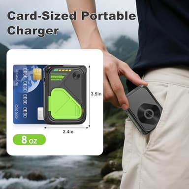 SEANCHEER P05 Portable Charger, Magnetic Power Bank, Small Wireless PowerBank, Battery Pack10000mAh Travel Essentials Fast Charging with Built in Cable, Foldable Wall Plug for iPhone,Samsung,Andriod - Image 5