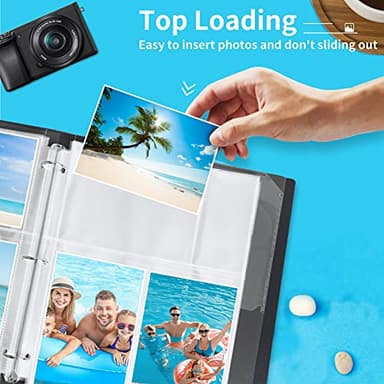 Fabmaker 30 Pack Photo Sleeves for 3 Ring Binder - (4x6, for 180 Photos), Archival Page Protectors, Clear Plastic Refill Pages, Postcard Sleeves, Acid-Free - Image 4