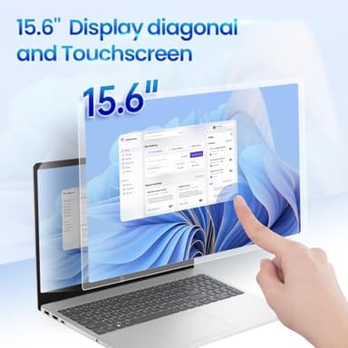 HP 15.6" Touchscreen Laptop 12th Gen Intel Core i5 16GB DDR4 RAM 1TB PCIe SSD Intel Iris Xe Graphics Wi-Fi 6E & Bluetooth 5.3 Windows 11 Pro & Office Pro Extra LT 32GB SD Card - Image 3