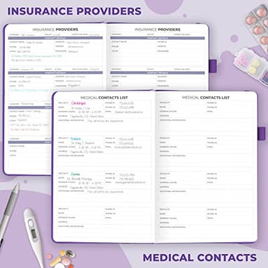 Clever Fox Compact A5 Medical Planner 12-Month – Medical Notebook, Health Diary, Wellness Journal & Logbook to Track Health – Self-Care Medical Journal – 12 Months, Undated (Purple) - Image 5