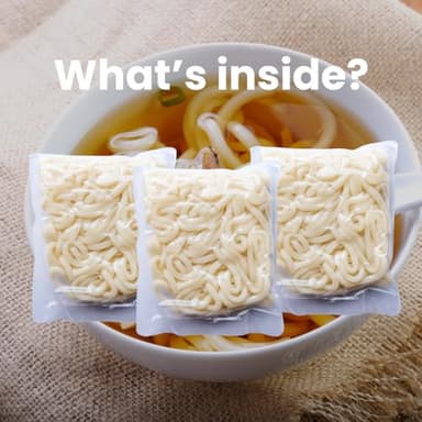 Unha’s Japanese Sanuki Fresh Udon Noodles, Jumbo Chewy Noodles, No Soup Included, Quick and Easy, 22 oz (200g × 3 Packs) Pack of 1 - Image 3