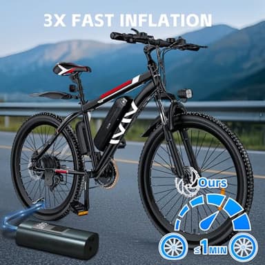 Coquimbo Bike Pump Tire Inflator Portable Air Compressor: 150PSI Electric Air Pump for Car Tires Cordless Car Bike Motorcycle Accessories Birthday Gifts for Men Dad Him (Gun Gray) - Image 3