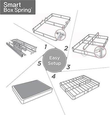 ZINUS 9 Inch Metal Smart Box Spring, Mattress Foundation, Strong Metal Frame, Easy Assembly, Twin - Image 7
