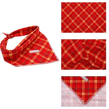 Bobo Rainbow Dog Bandana, 1PC Christmas Dog Bandanas Girl Boy Bibs Scarf Holiday Soft Dogs Kerchief Pet Bandanas Small Medium Large for Dogs Gift - Image 2