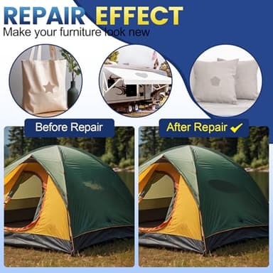 Self-Adhesive Canvas Repair Tape, 4" x 79" Waterproof Canvas Repair Patch, Fabric Patch Repairs Kit for Furniture, Tents, Sunbrellas, Boat Covers Awnings, Couches, Clothes, Bags Black - Image 7