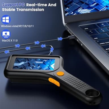 Microscope for Kids Adults - 3 Inch IPS Screen, Ahalfcit Digital Microscope, 500X Handheld Coin Magnifier, 3 Level LED Light, Compatible with Windows, Mac OS (Black) - Image 6