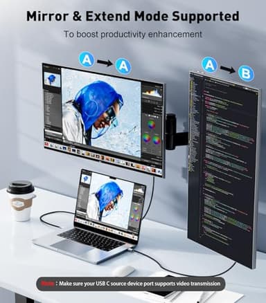 SWITCHFLUX USB-C to HDMI Cable 6Ft [4K@60Hz] High-Speed USB Type C to HDMI 2.0 Braided Cord (Thunderbolt 3/4 Compatible) for iPhone 15 Series, MacBook Pro/Air, iPad Pro, Galaxy S8 to S23 - Image 3