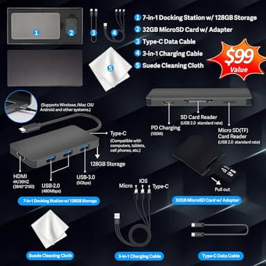 HP Flagship 14" HD Student&Business Laptop W/1 Year Office 365&AI-Copilot, Intel N150 CPU(Beats i3-1115G4), 16GB RAM, 288GB Storage (128GB UFS + 160GB Docking Set), Webcam, Bluetooth, Win 11s, Green - Image 2