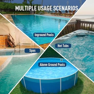 2025 Upgraded Handheld Pool Vacuum Cleaner for Above Ground & Inground Pools - Cordless Pool Cleaner w/18.5GPM Suction, Telescoping Pole(20-69in), 2 Brush Heads - Ideal for Spas & Hot Tubs - Image 7