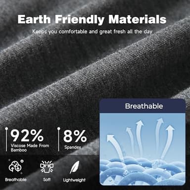 BAMBOO COOL Men's Ultra ComfortSoft Underwear, Moisture Wicking & Breathable No Ride Up Boxer Briefs with Fly, Multipack - Image 5