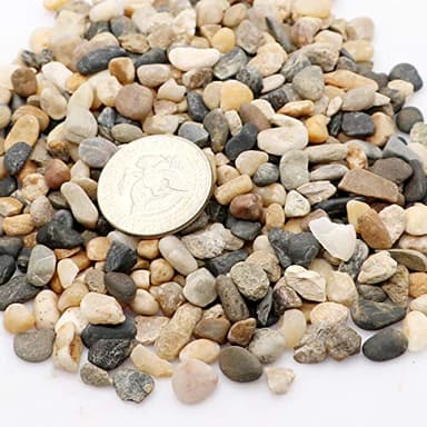 River Rocks Stones Natural Decorative Mixed Color Pebbles Fish Tank Gravel Small Garden Rocks Soil Cover for Aquariums, Landscaping, Vase Fillers, Succulent, Tillandsia, Cactus, Terrarium Plants 2.2lb - Image 2