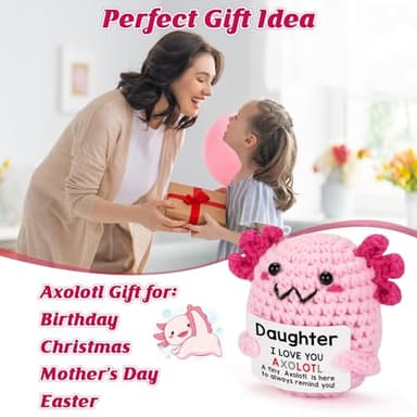 WEYON Teen Girl Gifts Trendy Stuff, Crochet Axolotl Daughter Gift for 5 6 7 8 9 10 11 12 Year Old Birthday, Christmas, Valentines, Tween Girls Trendy Stuff - Image 6