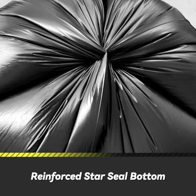 100 Count 55-60 Gallon Trash Bags, Sturdy & Tear-Resistant Commercial Can Liners 55 Gallon, Large Garbage Bags, Large Black Trash Bags for Commercial, Lawn and Leaf Bags - Image 5