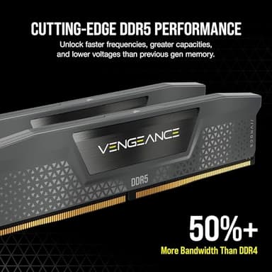 CORSAIR Vengeance DDR5 32GB (2x16GB) DDR5 6000MHz CL30 AMD Expo Intel XMP iCUE Compatible Computer Memory – Gray (CMK32GX5M2B6000Z30) - Image 3