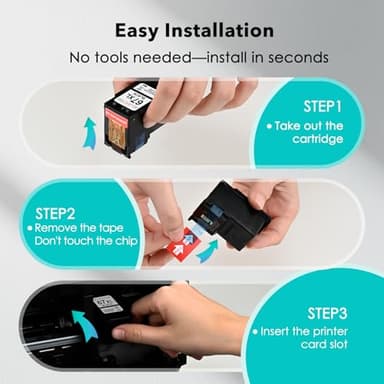 EcoVictor Remanufactured 67XL Ink Cartridge Replacement for HP Ink 67 XL HP67XL Black and Color Combo 2 Pack for DeskJet 4155e 2755e 2700 2700e 4100 4100e 2320 Envy 6000 6055 6400 6055e 6455e Printer - Image 6