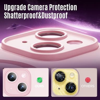 Symcele Designed for iPhone 14 Case, Compatible with MagSafe, with Privacy Screen Protectors X2, [Camera Protection] [15FT Military Drop Protection] Shockproof Phone Case, 6.1", Pink - Image 4