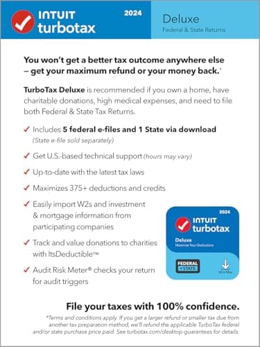 TurboTax Deluxe 2024 Tax Software, Federal & State Tax Return [PC/MAC Download] - Image 3