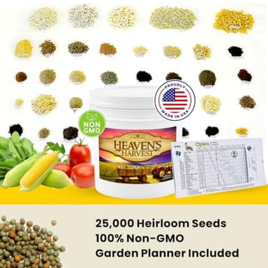 Heaven’s Harvest - 10 Year Survival Or Homestead Garden | 25k+ Heirloom Vegetable Seed Bank Kit | Includes Free Clyde’s Garden Planner & Seed Vault Storage Drum | Non-GMO - Image 7