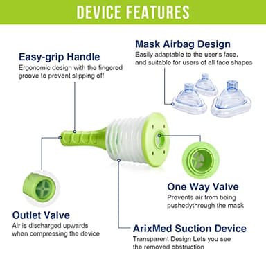 Choking Rescue Device, Portable Airway Suction Device for Children and Adults, First Aid Kit for Kids and Adults - Travel Kit - Image 6