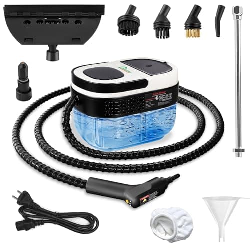 Handheld Steam Cleaner with Trigger Control, 1600ml Water Tank, Continuous High Pressure Steamer for Cleaning Floors, Tiles, Carpets, Grout, Upholstery, Furniture - Image 1