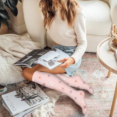 Laite Hebe Compression Socks for Women & Men Circulation(6 pairs)-Graduated Supports Socks for Running, Athletic Sports - Image 3