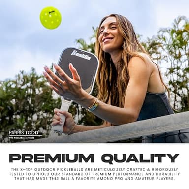 Franklin Sports X-40 Yellow Outdoor Pickleballs - USAPA Regulation Size - 36 Pack Bulk Set - Image 4