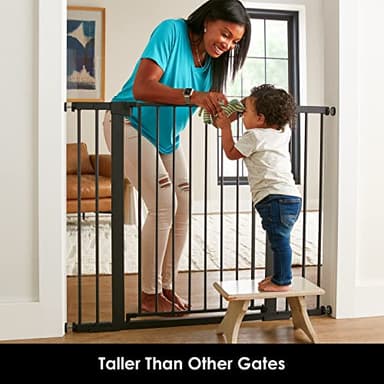 Cumbor 36" Extra Tall Baby Gate for Dogs and Kids with Wide 2-Way Door, 29.7"- 46" Width, and Auto Close Personal Safety for Babies and Pets, Fits Doorways, Stairs, and Entryways, Black - Image 5
