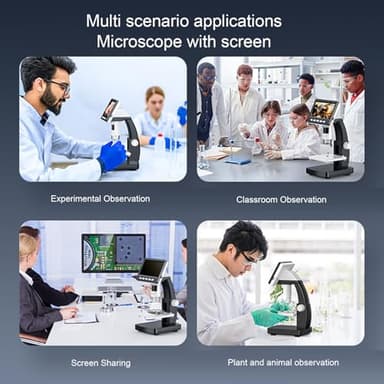 Digital Microscope, 1080P 2MP HD LCD Screen 50-1000X Magnifier Camera with 8 LED Lights, 32GB SD Card - Model DM4 Lite, for Circuit Board Inspection, Jewelry Examination - Image 8