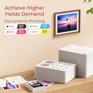 902XL Ink Cartridges for HP Printers Upgraded Replacement for HP 902XL Ink Cartridges Combo Pack HP902 Use with HP OfficeJet Pro 6978 6958 6968 6958 6962 6954 6950 6960 6970(Black,Cyan,Magenta,Yellow) - Image 3