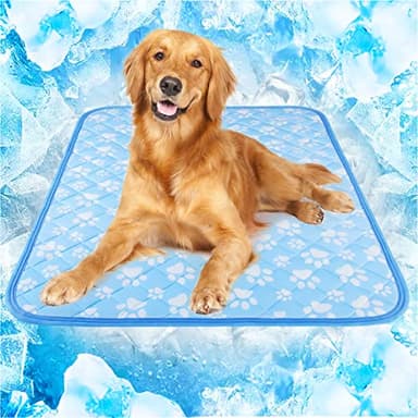 Rywell Upgrade Self-Cooling Mat for Dogs Extra Large, 44'' x 32'' - Endothermic Color Changing Arc-Chill Cooling Fiber - Washable Non-Toxic Summer Pet Outdoor Bed, Non-Slip&Foldable - Image 1