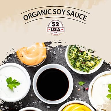 52USA Soy Sauce Low Sodium, 16.2oz(480ml), USDA Organic Dark Soy Sauce, Naturally Brewed, Zero Additives, No Coloring, Low Sodium Soya Sauce Perfect for Marinating Fish, Meat, Vegetables - Image 5