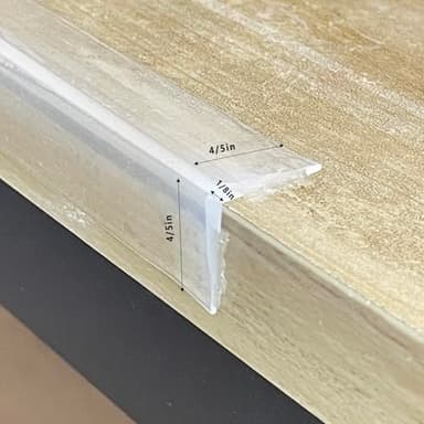 Edge Protector 100% Silicone, Baby Proofing Corners Clear Guards, Pre-Tape Adhesive Soft for Kids Safety, Child Table Cabinets Furniture Bumper (0.8x0.8in(Width), 12 Foot (Pack of 1)) - Image 2
